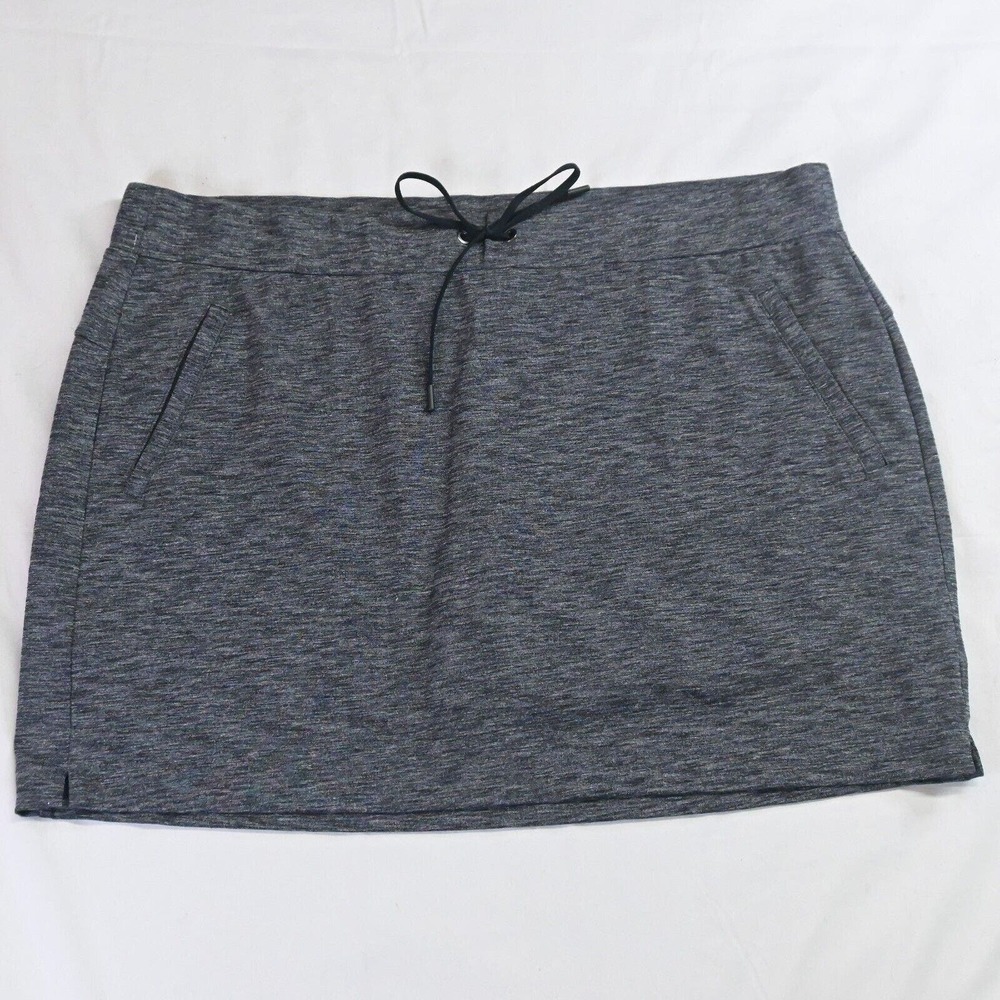 Athleta 210258 Metro Skort Skirt Gray Supplex Nylon Blend Women's XL